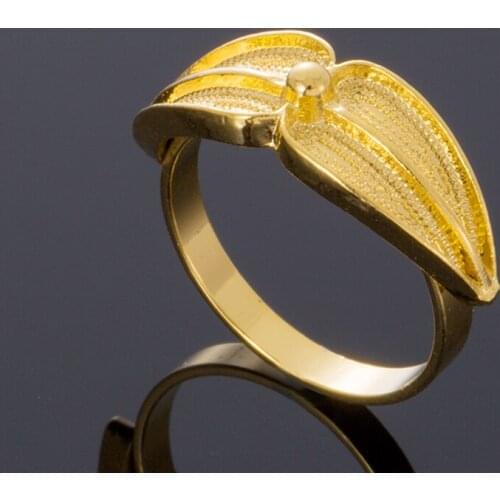 2019 Fashion Ethiopian Ring Arab Gold Color Dubai Jewelry African Wedding GiftS Middle East Women Rings