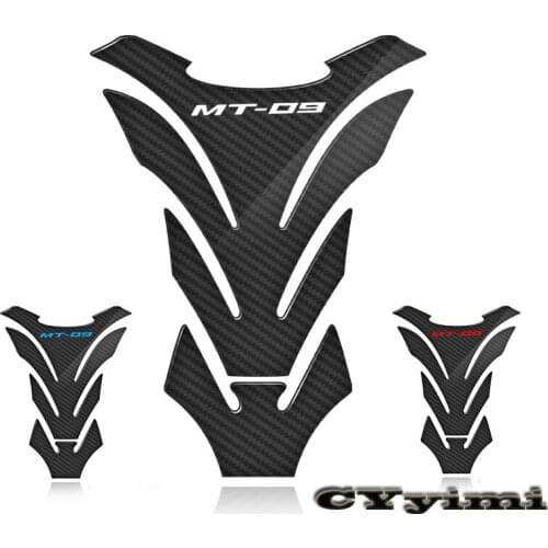 3D Carbon Fiber Motorcycle Fuel Tank Pad Cover Protector Decal Stickers For Yamaha MT09 MT-09 mt09