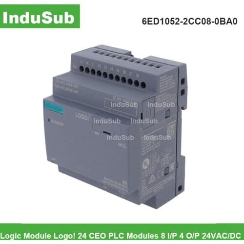 6ED1052-2CC08-0BA0 Logic Module Logo! 24 CEO PLC Modules 8 I/P 4 O/P 24VAC/DC 6ED1 052-2CC08-0BA0