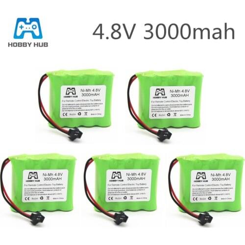 4.8v 3000mah Ni-MH Battery For Rc toys Cars Tanks Robots Boats Guns 4.8v Rechargeable Battery Ni-MH 4*AA Battery Pack