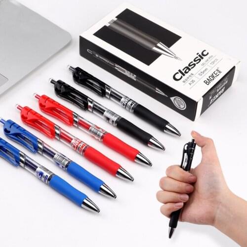 Baoke A35 Press Gel 0.5 Bullet Office Signature Student Exam Pen Black Red Blue Water Pen