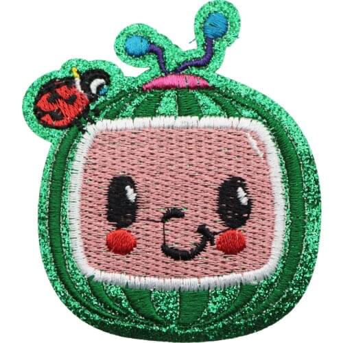 Cartoon Animal Glitter Embroidery Patches For Clothing DIY Sew On Clothes Fruit Patch Hair Bows Decoration Custom Patch,1Yc17829