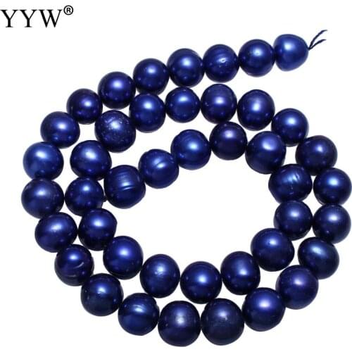 Cultured Potato Freshwater Pearl Beads dark blue 9-10mm Sold Per Approx 15 Inch Strand