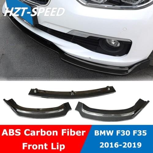 F30 MP Type ABS Carbon Fiber Look Car Protector Bumper Lip Diffuser Spoiler For BMW F35 320LI Modify M3 2016-2019