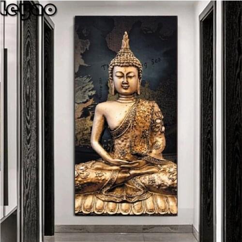 Religious Buddha Diy Diamond Painting Cross Stitch Portrait Mosaic Full Diamond Embroidery Square Round Rhinestone Embroidery