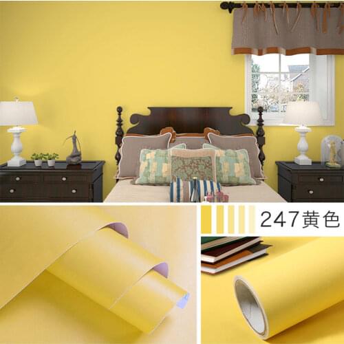 Classic Waterproof Self-Adhesive Wallpapers Kitchen Cabinet Pure Color Matte Wall Sticker Home Sticky Paper Decal Wall in Rolls