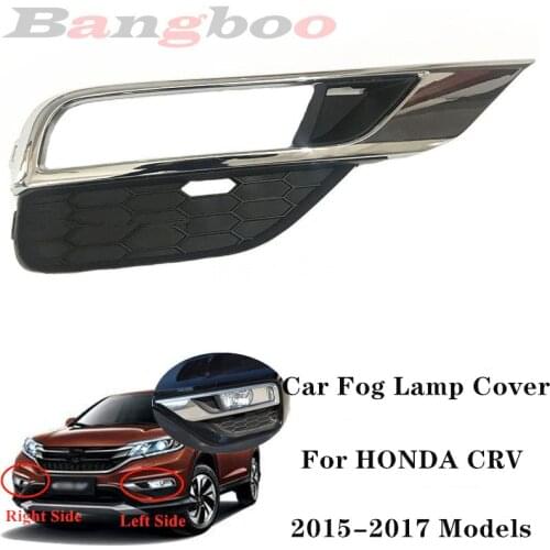 Car Front Bumper Fog Lamp Cover Hood For HONDA CRV 2015 2016 2017 Chroming Type UK Version Fog Lamp Cover Trim