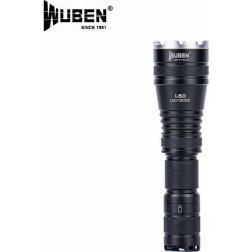 Wuben L60 CREE XP-L2 LED multi-functional zoomable Tactical flashlight with 18650 Li-ion battery