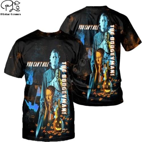 PLstar Cosmos Michael Myers Halloween 3D Printed Fashion Summer T-Shirts Short-Sleeve Tee Men/Women Casual Streetwear Style-M35