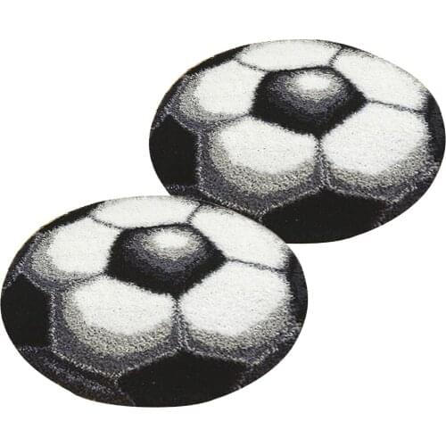 2 Set DIY Football Latch Hook Rug Kit Needlework Mat Yarn Cushion Home Decor