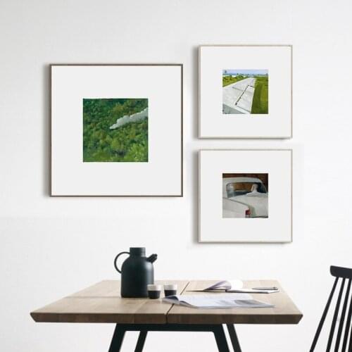 Simple Nordic small fresh scenery cure department forest art living room porch mural print poster canvas decorative painting