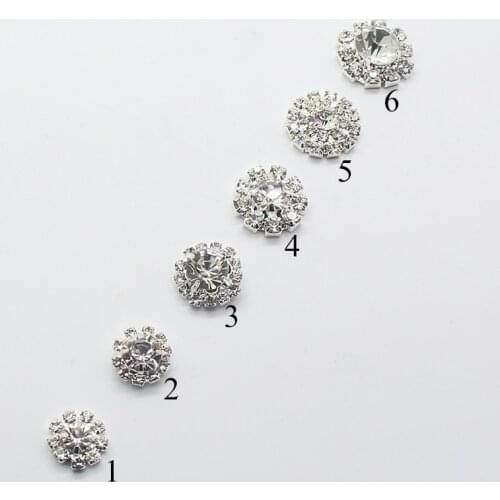 10pcs/lot Snap Flatback Rhinestone Buttons for Clothing DIY Accessories Craft Supplies for Sewing Metal Manualidades Button
