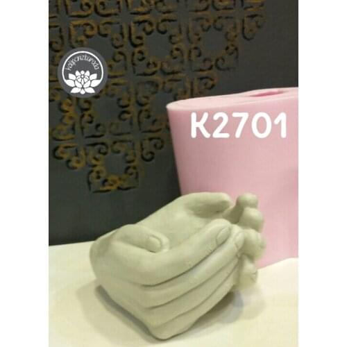 Hand the flowerpot silicone mold