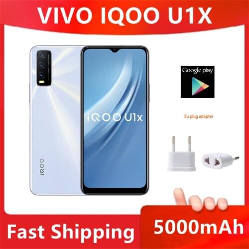 Original Vivo IQOO U1x Cellphone 4G 64G 6.51'' Snapdragon 662 5000mAh Battery 18W Flash Charging 13MP Triple Cameras Smartphone