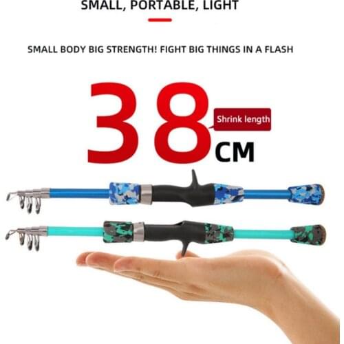 Telescopic Rock Fishing Rod Spinning Fly Carp Feeder Carbon Fiber 1.5M 1.8M Mini Travel Rod Reel Seat Fishing Rod Outdoor Hotsel