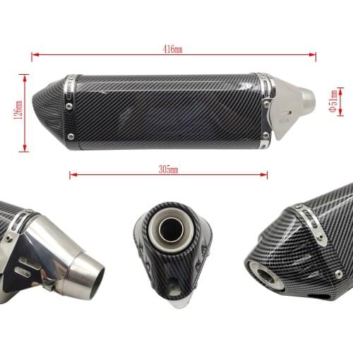 Universal AK Motorcycle Exhaust Pipe Muffler Silencer Escape With DB killer For 35-51mm CB400 GY6 nmax msx125 crf 230 gsr 600