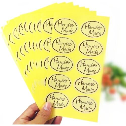 100pcs/lot Kawaii leaf Hand Made Seal Sticker High Quality Handmade Gift Label Sticker Students DIY sticker for diary decoration