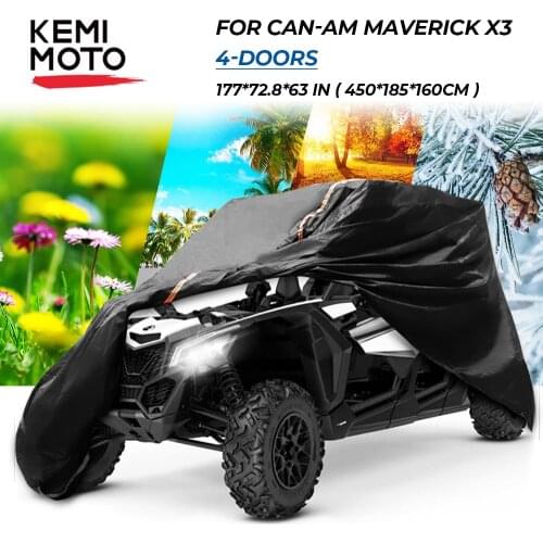 4 Doors UTV KEMIMOTO Utility Vehicle Storage Cover For Can-Am Maverick X3 Defender Max HD10 HD8 for Polaris RZR 4 XP 1000 900