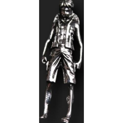 4pcs Silver Plated 3D Hip-Hop Style Straw Hat Boy Metal Pendant DIY Charm Necklace Keychain Jewelry Crafts Making 41*12mm M568