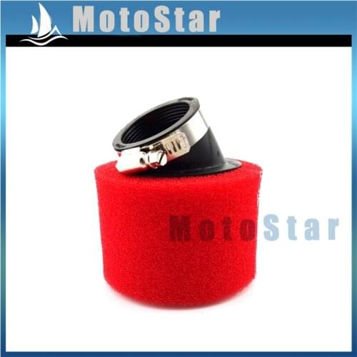 42mm Angled Air Filter For Chinese 125cc 140cc Pit Dirt Bike Motocross Motorcycle ATV Moped Scooter Buggy Go Kart