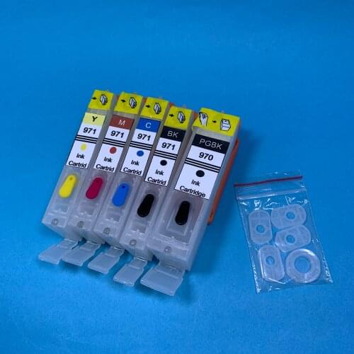 YOTAT 5pcs Refillable ink cartridge PGI-970XL PGI-970 CLI-971 for Canon PIXMA MG7790 MG5790 MG5795 TS5090 TS8090