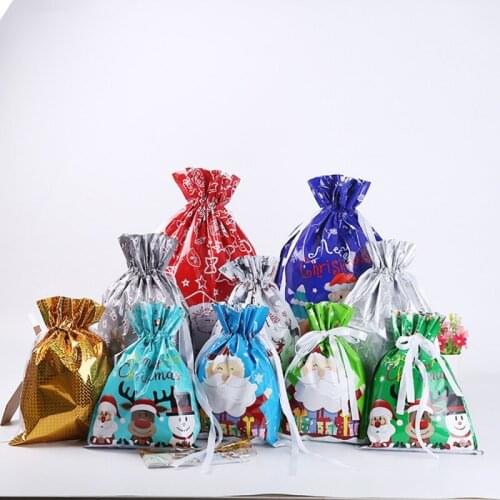 5Pcs Christmas Candy Bag Gift With Wrap Rope Household Cute New Years Eve Decoration 2021 Xmas Christmas Decortions