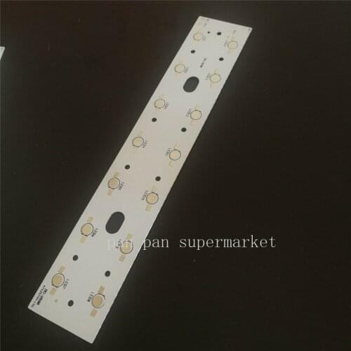 257mm x 47mm Aluminium PCB Circuit Board for 14PCS x 1W,3W,5W LED In Series
