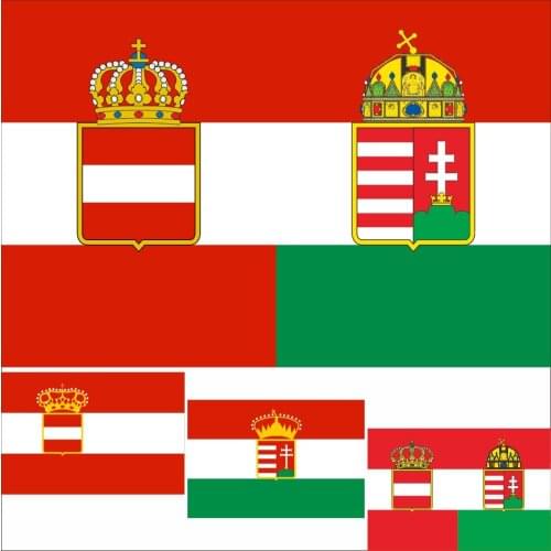 Austria Hungary Civil Ensign 1869-1918 Flag 3X5FT 90X150CM 100D Polyester Naval Banner
