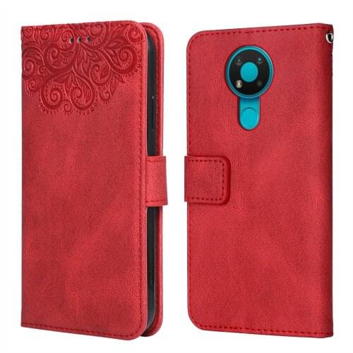 Luxury Leather Case for Nokia 3.4 Flower Embossing TA-1288 TA-1285 TA-1283 Wallet Flip Phone Case for Nokia3.4 Cover