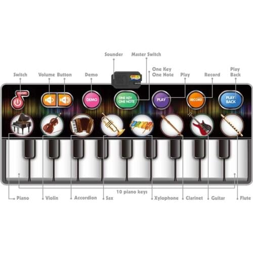 Baby Play Mat Piano Music Mat for Kids Baby Carpet Floor Piano Mat Musical Play Blanket Early Educational Toys Gifts for Kids