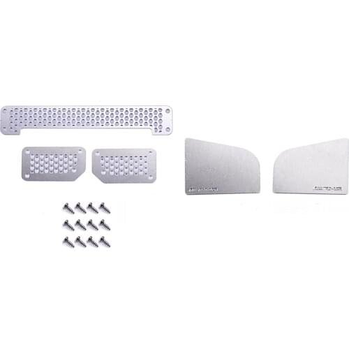 For MN86S MN86 MN86KS MN86K MN G500 RC Car Metal Simulation Rearview Lens Mirro & Front Intake Grille Mesh Grille