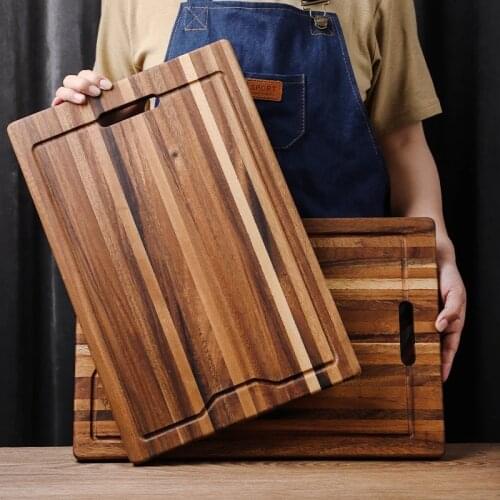Solid Wooden Cutting Board Whole Wood Walnut Cutting Board Fruit Board Pizza Board Tray Steak Bread Board Trays