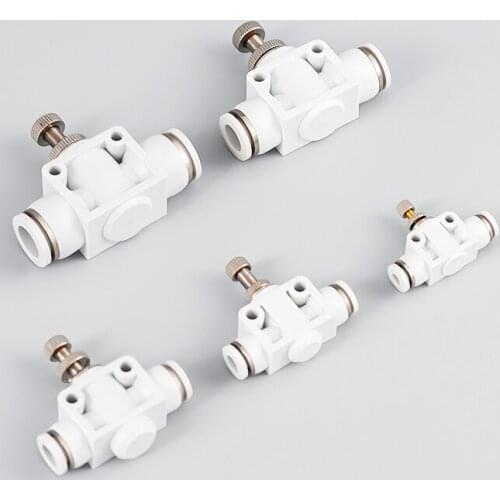 FUMAO 2pcs Fitting Push Connector Throttle Valve Air Speed Control Regulating Valve For Pneumatic Pipes
