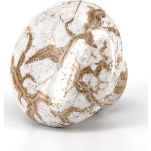 8PCS 38mm Round Marble Vein Ceramic Knobs Children Door Handle Porcelain Drawer Dresser Pulls Furniture Hardware