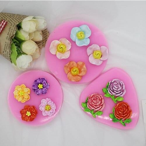 Mini Flower Egg Flower Camellia aromatherapy Gypsum Decorative Wax Brand Silica Gel mold DIY incense stone