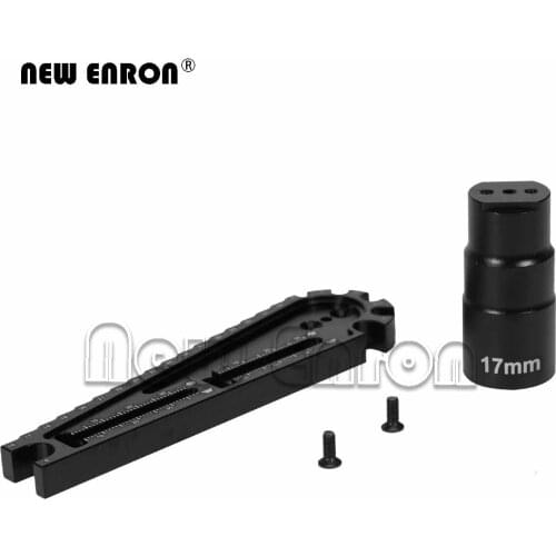 NEW ENRON Multifunction HEX Nuts Installation Tool Vehicle 17mm 8mm Height Adjustment Wrench Screw Length Measurement RC Car