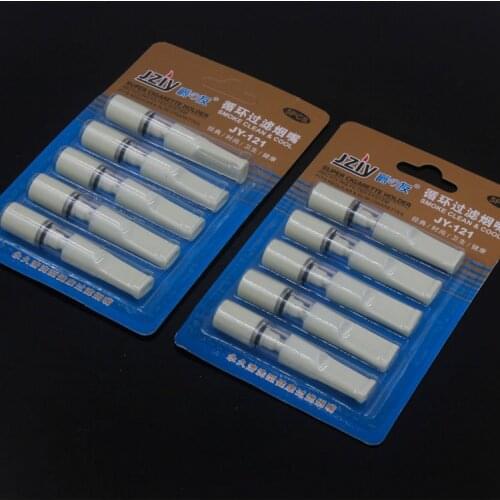 5PCS/Set Reusable Tobacco Pipes Smoking Cigarette Filter Food Grade Reduce Tar Holder Cleaning Container Smoking Accessories