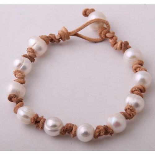 Fashion Women Dress Pearl Armband Freshwater Pearls Knotted Bracelets Pearl Jewelry