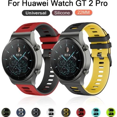 20mm 22mm Soft Silicone Sport Strap For huawei gt 2 Pro Bracelet For HUAWEI WATCH GT 2 Watchband Band For Garmin Forerunner 245