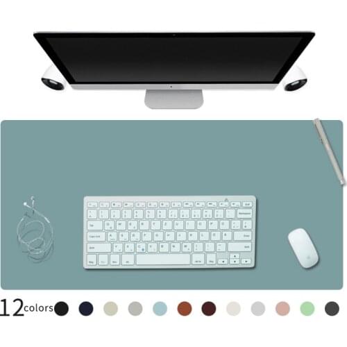 Mouse Pad PU Leather Computer MousePad Large Gamer Carpet PC Mat Keyboard Laptop Waterproof Desk Writing Pad for Office 90x45