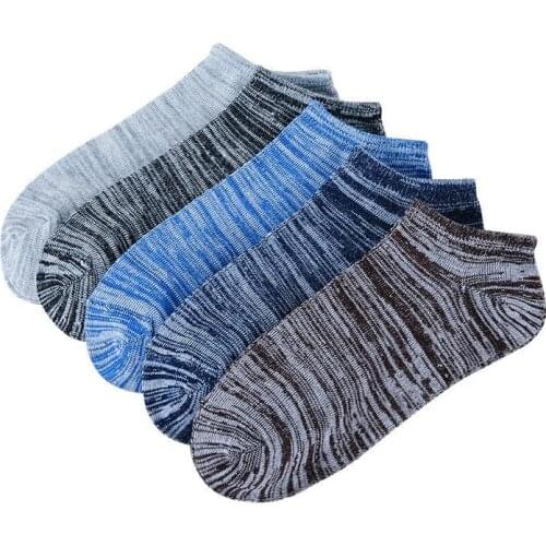 Men Socks Cotton Comfortable Ankle High Quality striped Casual Breathable Boat Socks Short Men Socks Summer Male