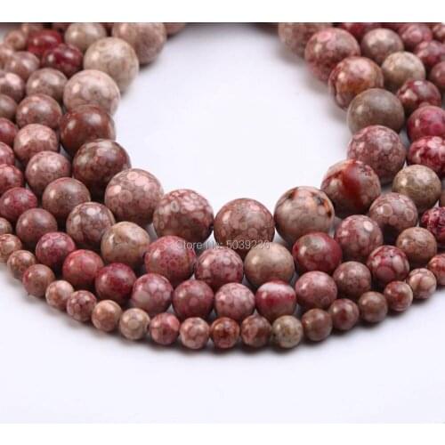 Bulk Wholesale Dots Rainbow Red Natural Stone Loose Beads for Needlework Jewelry Making 6-12mm DIY Bracelet