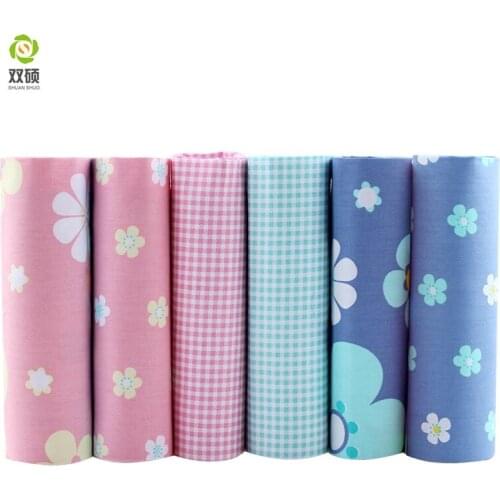 Printed Twill Cotton Fabric For Sewing Tissue Of Baby & Children Shee DIY Patchwork Quilting ,Pillow,Cushion, 6 PCS/LOTS 40*50CM