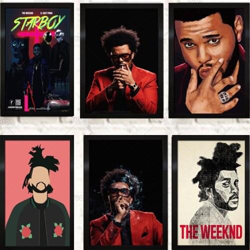 The Weeknd Wiken Rap Rapper Hip Hop Potted Brother Room Living Sofa Wall Art Home Decor Picture Quality Canvas Painting Poster