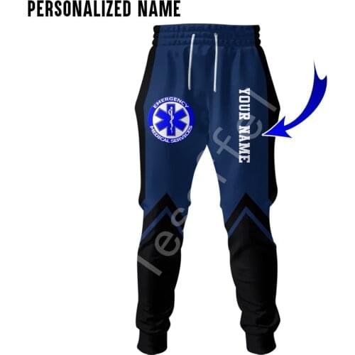 Tessffel Emergency Medical Service EMS 3D Printed Casual Men Trousers 2021 New Fashion Streetwear Autumn Loose Sports Pants E41