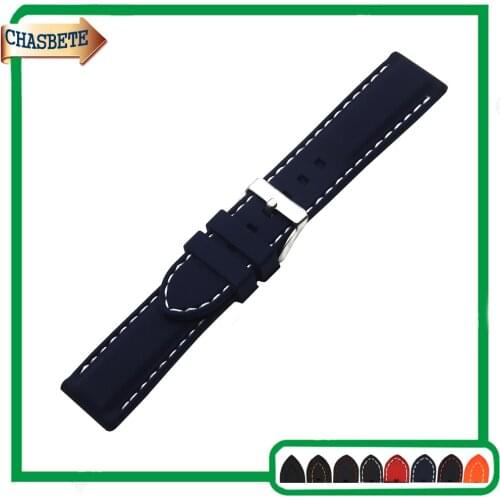 Silicone Rubber Watch Band for Vector Luna / Meridian 22mm Men Women Resin Strap Belt Wrist Loop Bracelet Black Red Blue White