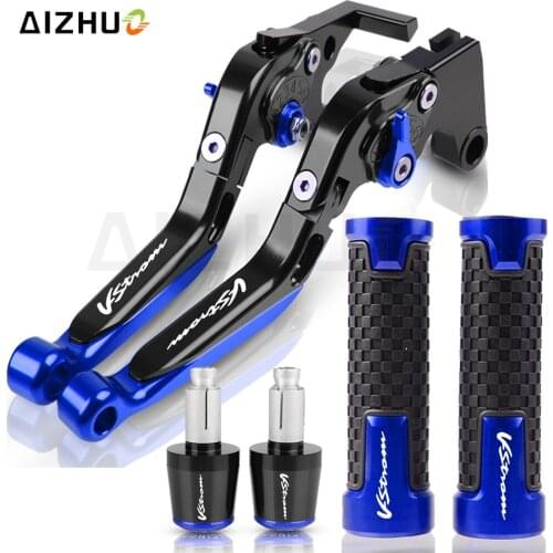 DL 250 Vstrom CNC Brake Clutch Levers FOR SUZUKI DL250 V-STROM 2017-2018 Motorcycle Hand Grips Ends VSTROM Logo Handle Bar End