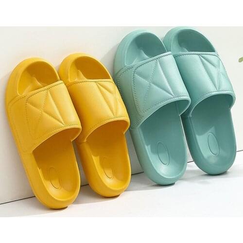 Women Summer Sandals Fashion Home Bathroom Slides Thick-soled EVA Flip Flops Flat Breathable Non-slip Indoor Slippers Shoes