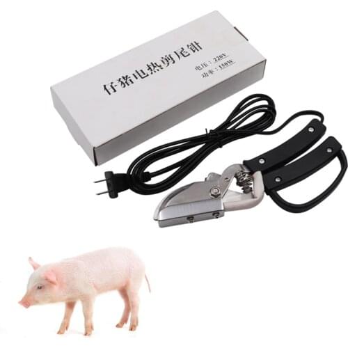 Livestock Piglet Castration Heating Tail Clamp Cutter Pig Tail Cutter Clamp Cutting Docked Tail Plie For Pig Sheep Goat