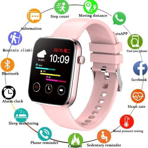 LIGE Women Smart Watch Sports 1.69 inch Full Touch Smartwatch 24H Heart Rate Monitoring Bluetooth Smart Clock Sports Watch Men